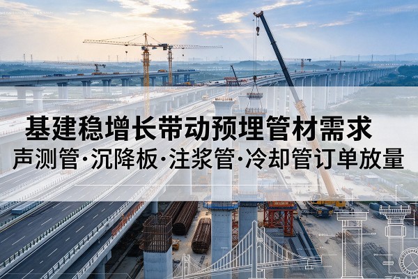 潮阳基建稳增长带动预埋监测管材需求，声测管、沉降板、注浆管订单持续放量